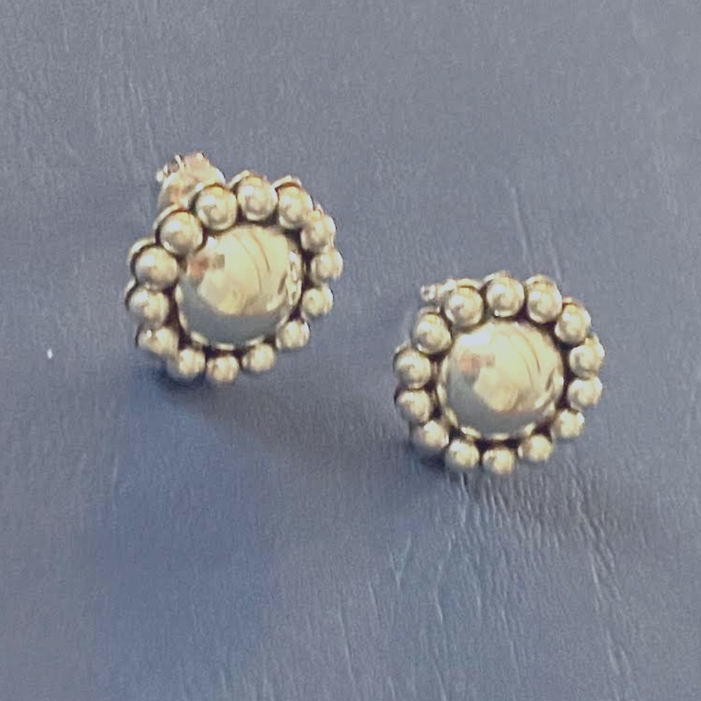 Sterling Silver CRJ Richard Little Yellowhorse Rising Sun Earrings